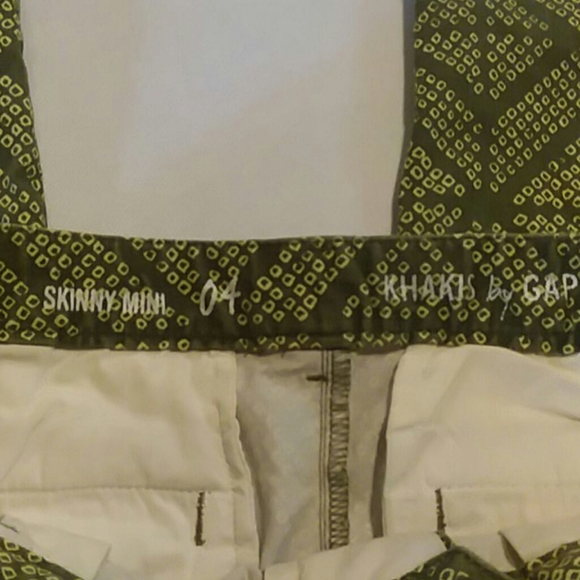 GAP khakis by GAP sz 4 green pattern,skinny mini … - Picture 4 of 8